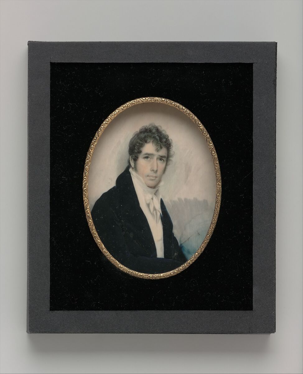 Self-portrait, Joseph Wood  American, Watercolor on ivory, American