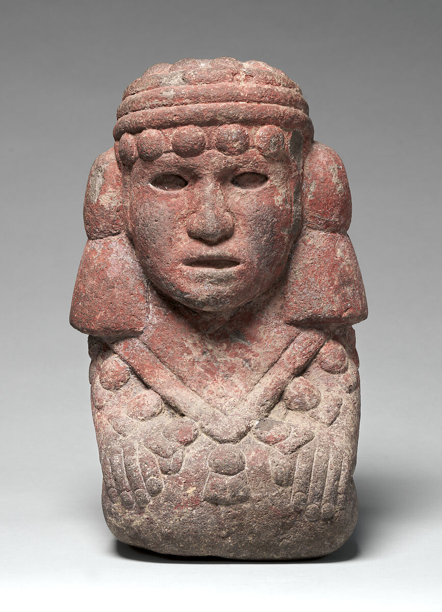 Water Deity (Chalchiuhtlicue), Basalt, pigment, Mexica (Aztec)