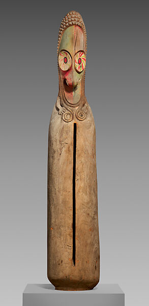 Slit Gong (Atingting kon), Tin Mweleun (commissioned by Tain Mal), Wood, paint