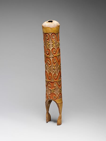 Fu (trumpet), Asmat artist, Bamboo, paint, Asmat people