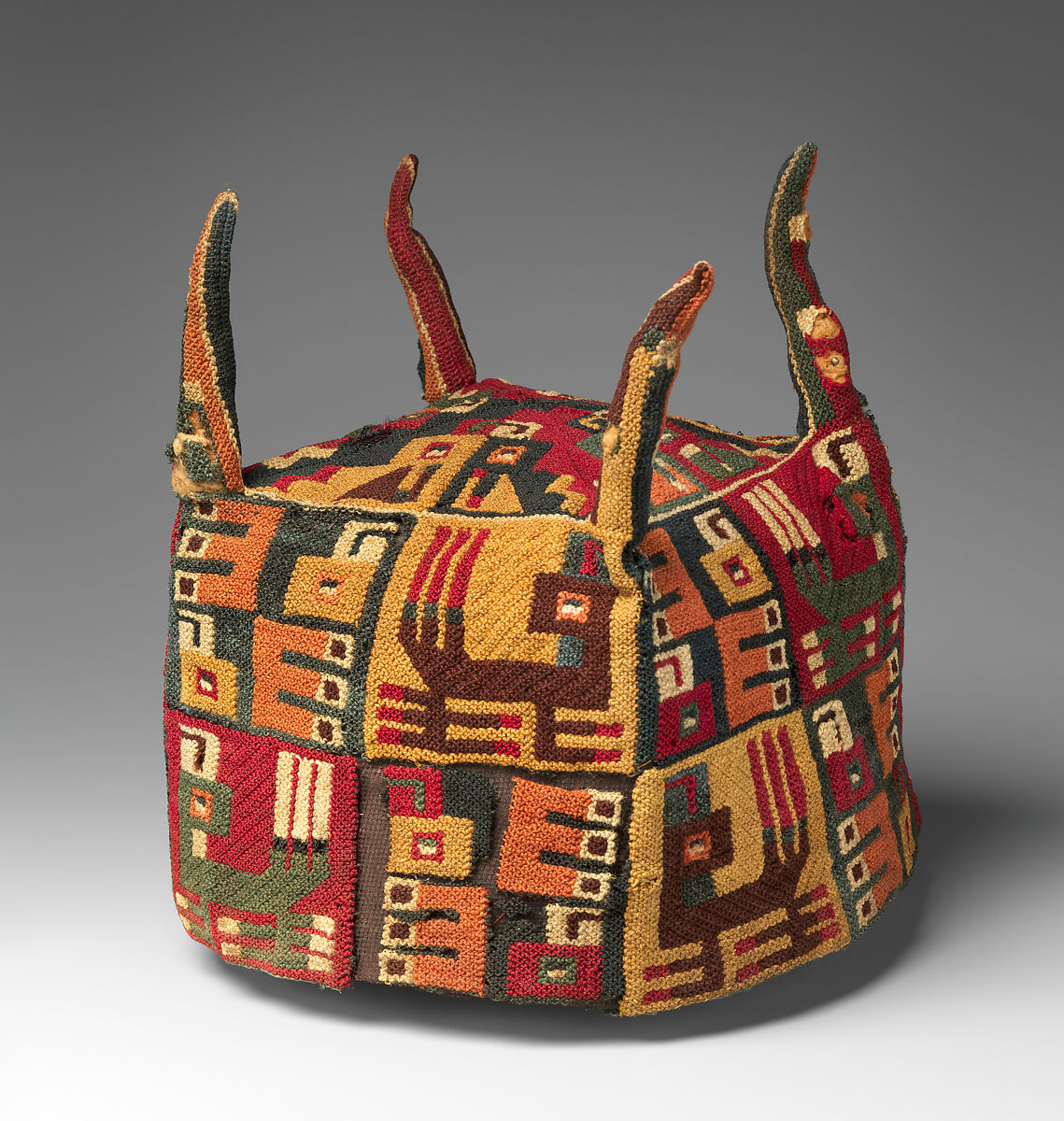Four-Cornered Hat, Camelid fiber, Tiwanaku or Wari