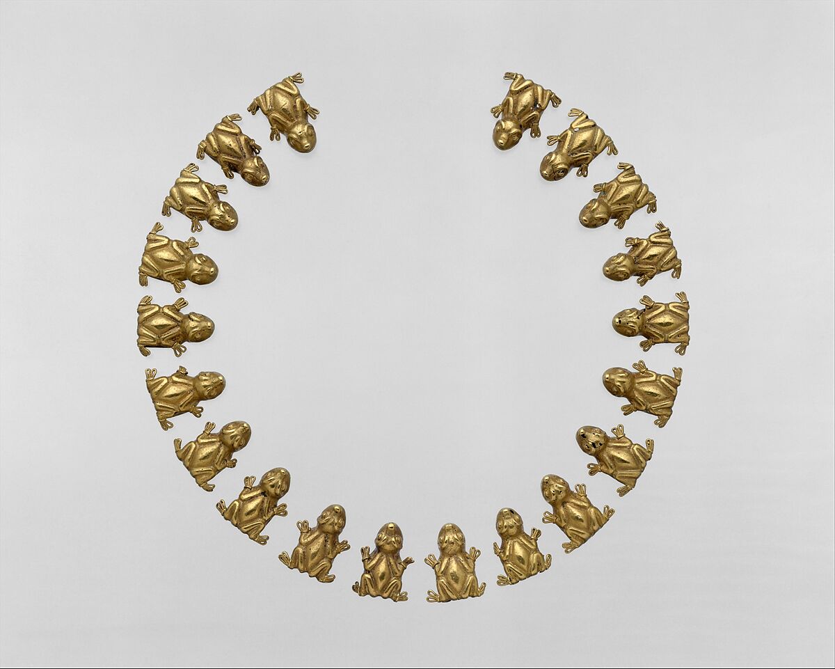 Necklace Ornaments, Frogs, Gold, Mexica (Aztec)