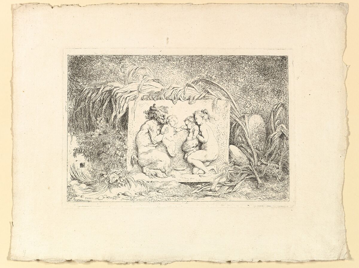 The Satyr's Family, Jean Honoré Fragonard  French, Etching