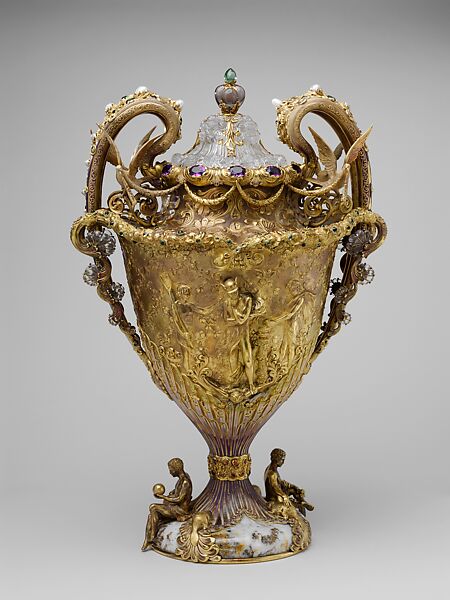 The Adams Vase, Paulding Farnham  American, Gold, amethysts, spessartites, tourmalines, fresh water pearls, quartzes, rock crystal, and enamel, American