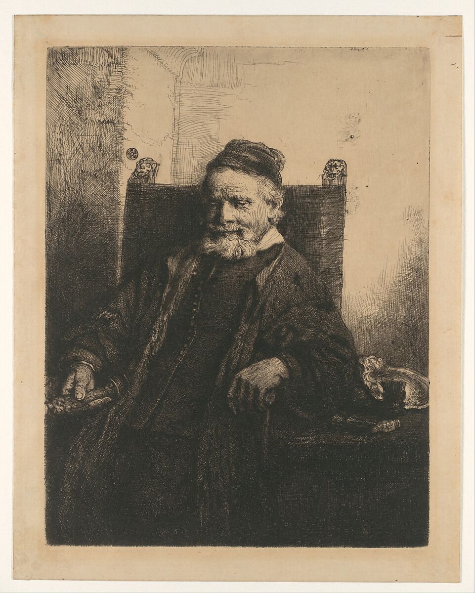Jan Lutma, Rembrandt (Rembrandt van Rijn)  Dutch, Etching, engraving, and drypoint; first of four states