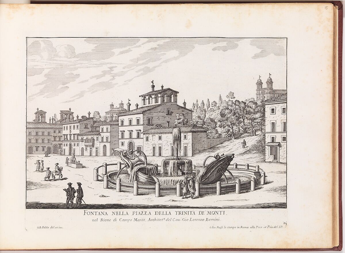 La Fontane di Roma nelle Piazze e Luoghi Publici della Città (...), part 1, Giovanni Battista Falda  Italian, Etching