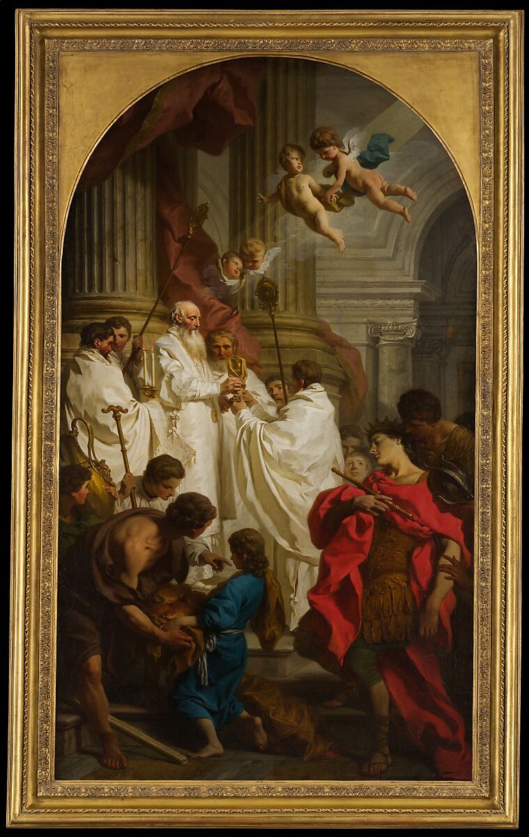 The Mass of Saint Basil, Pierre Hubert Subleyras  French, Oil on canvas, transferred from canvas