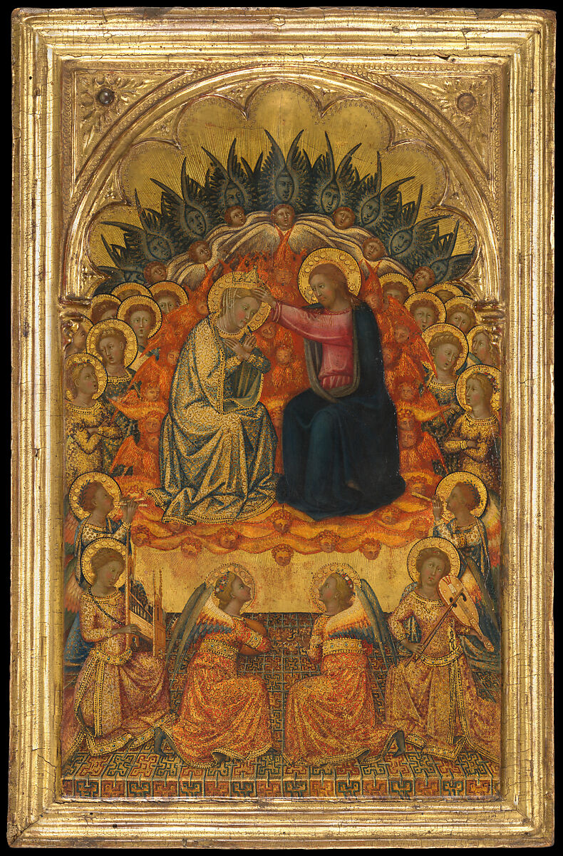 The Coronation of the Virgin, Niccolò di Buonaccorso  Italian, Tempera on wood, gold ground