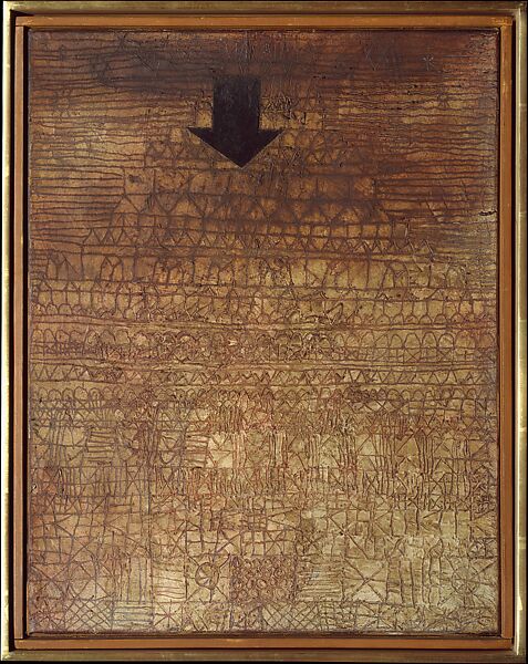 Stricken City, Paul Klee  German, born Switzerland, Gypsum and oil on canvas