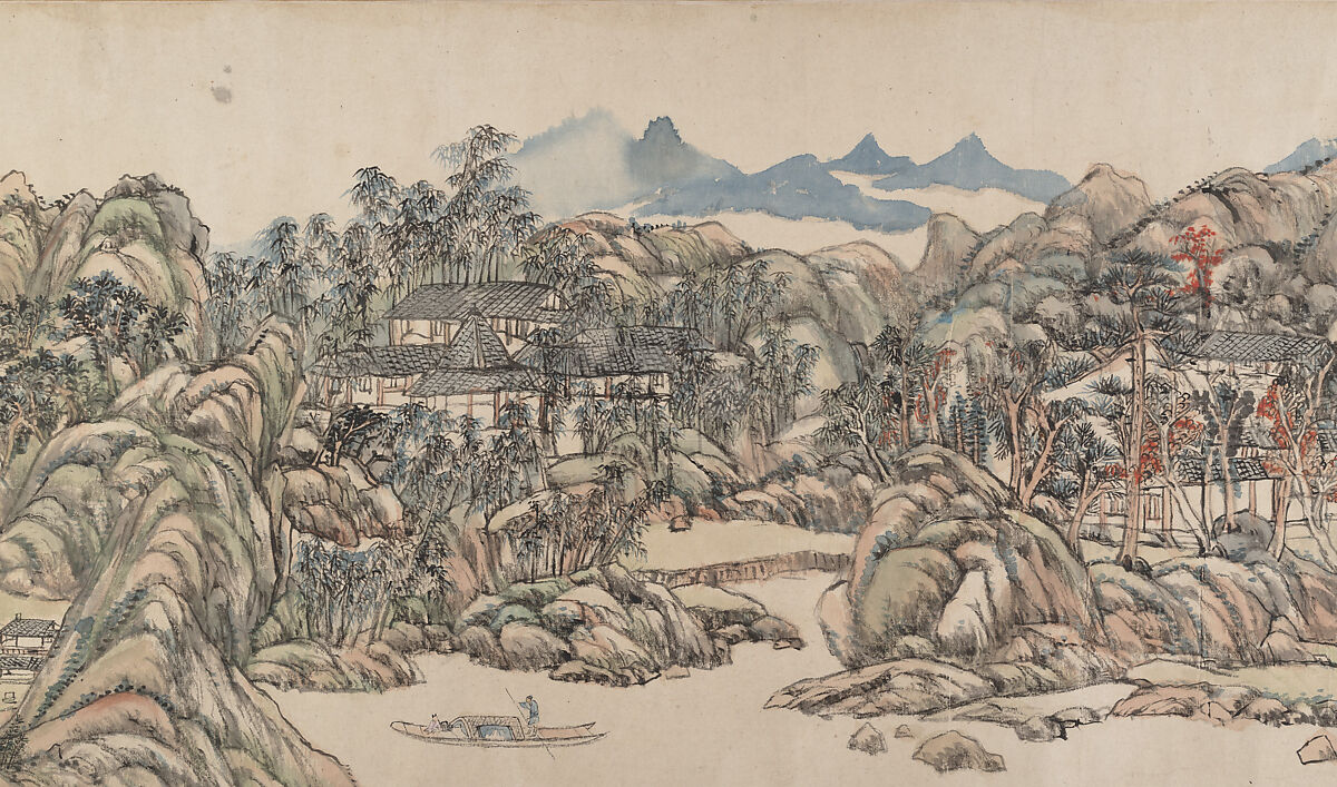 Wangchuan Villa, Wang Yuanqi  Chinese, Handscroll; ink and color on paper, China