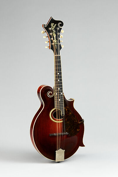 Mandolin, Gibson Mandolin-Guitar Manufacturing Co., Ltd.  American, Spruce, maple, mahogany, ivoroid, mother-of-pearl, nickel silver, American