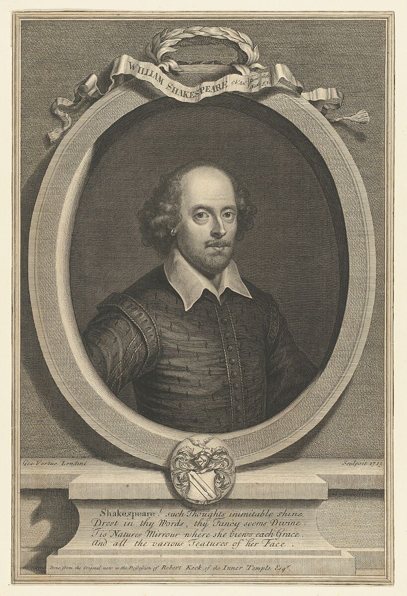William Shakespeare, George Vertue  British, Etching and engraving