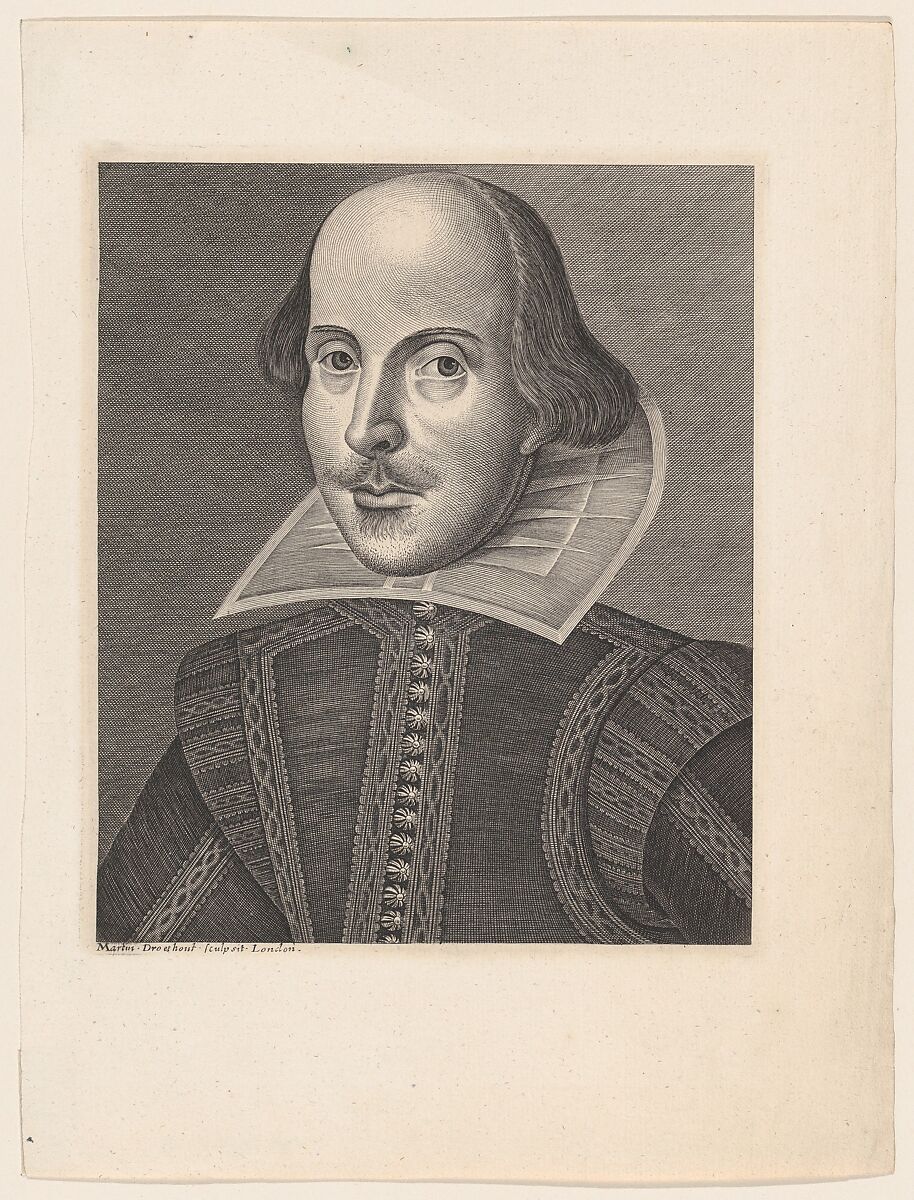 William Shakespeare, Martin Droeshout the Younger  British, Engraving