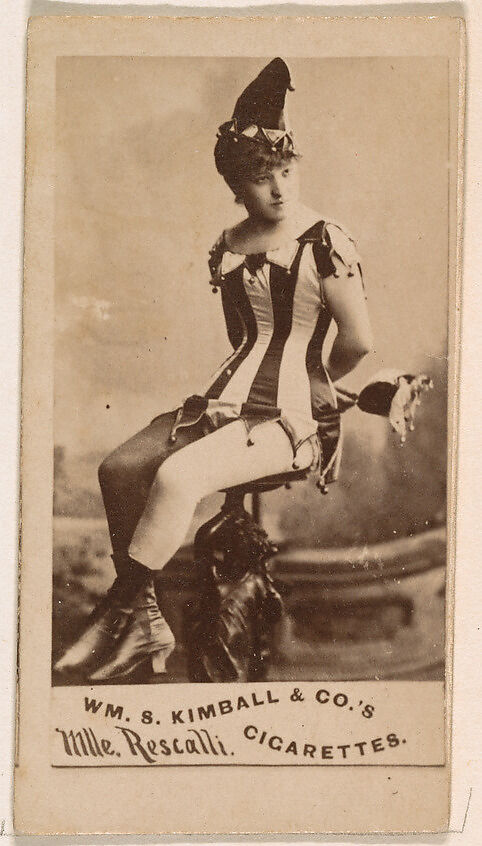 Mlle. Rescalli, from the Actresses series (N203) issued by Wm. S. Kimball & Co., Issued by William S. Kimball &amp; Company, Commercial color lithograph 