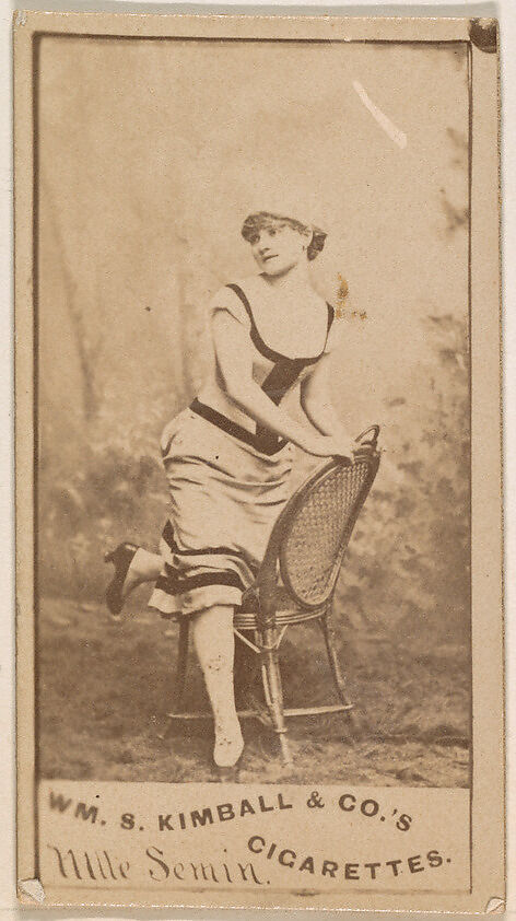 Mlle. Semin, from the Actresses series (N203) issued by Wm. S. Kimball & Co., Issued by William S. Kimball &amp; Company, Commercial color lithograph 