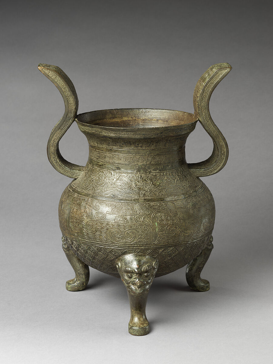 Tripod incense burner, Copper alloy, China