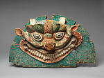 Dragon-head panel for funerary bier, Polychrome painted wood, Korea