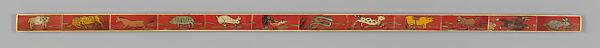Ruler, Wood, bone, and painted ox horn, Korea