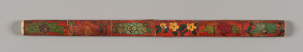 Ruler, Wood, bone, painted ox horn; bamboo, black lacquer, Korea