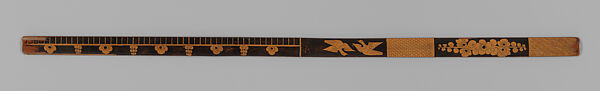 Ruler
, Wood, bone, painted ox horn; bamboo, black lacquer, Korea