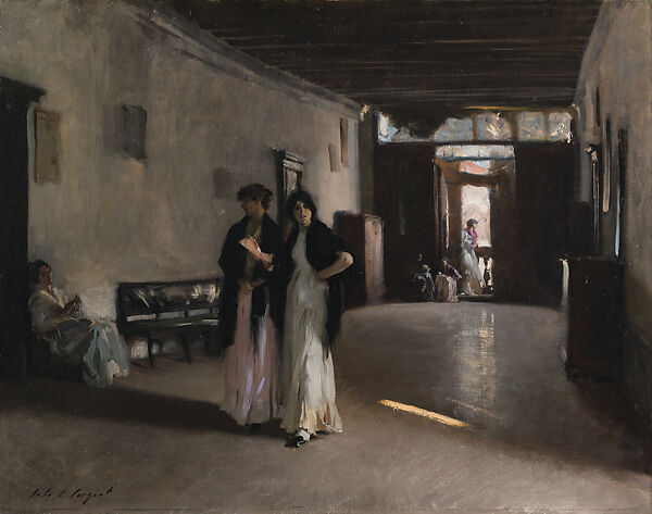 Venetian Interior, John Singer Sargent  American, Oil on canvas