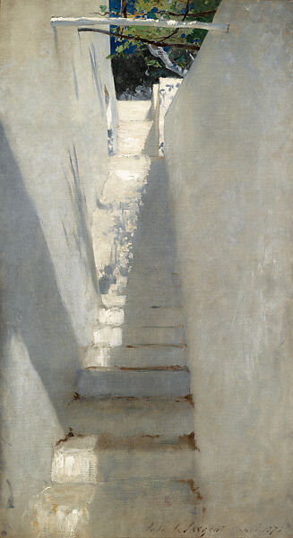 Staircase in Capri, John Singer Sargent  American, Oil on canvas