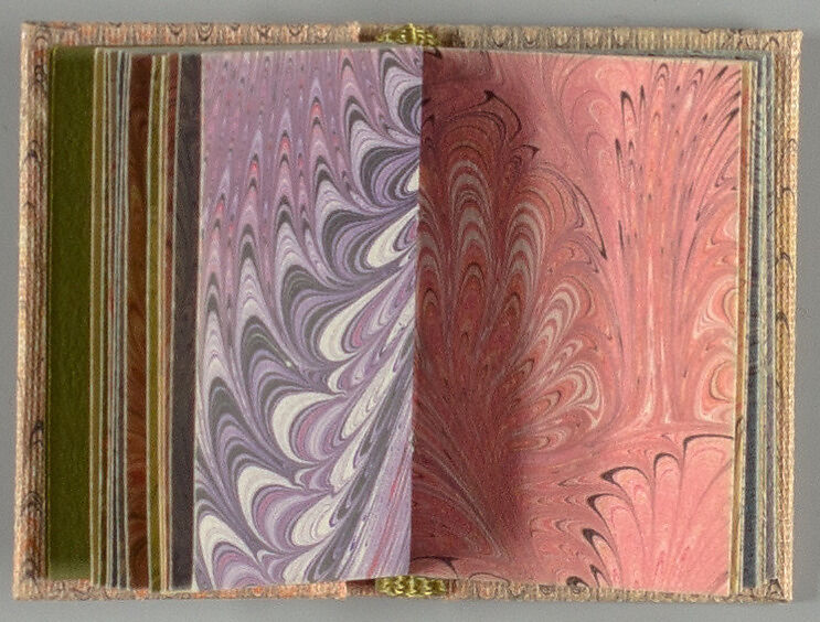 Double face: two-sided paper especially marbled for this sampler, Karli Frigge  Dutch
